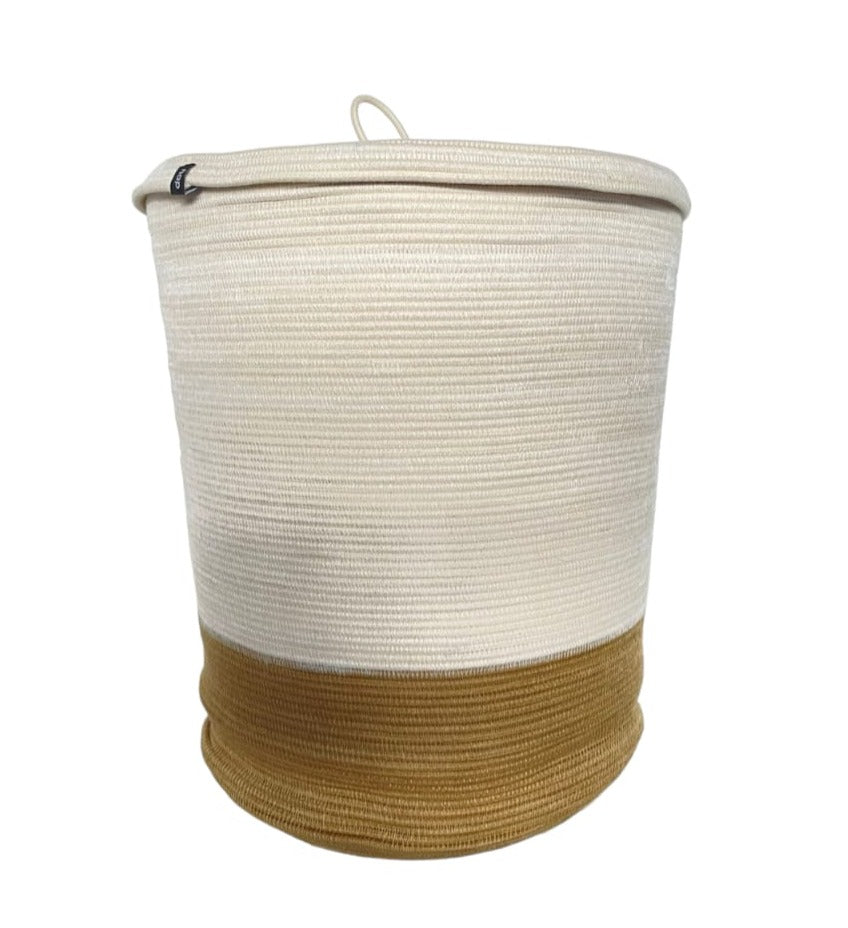 IVORY AND JUTE BASKETS