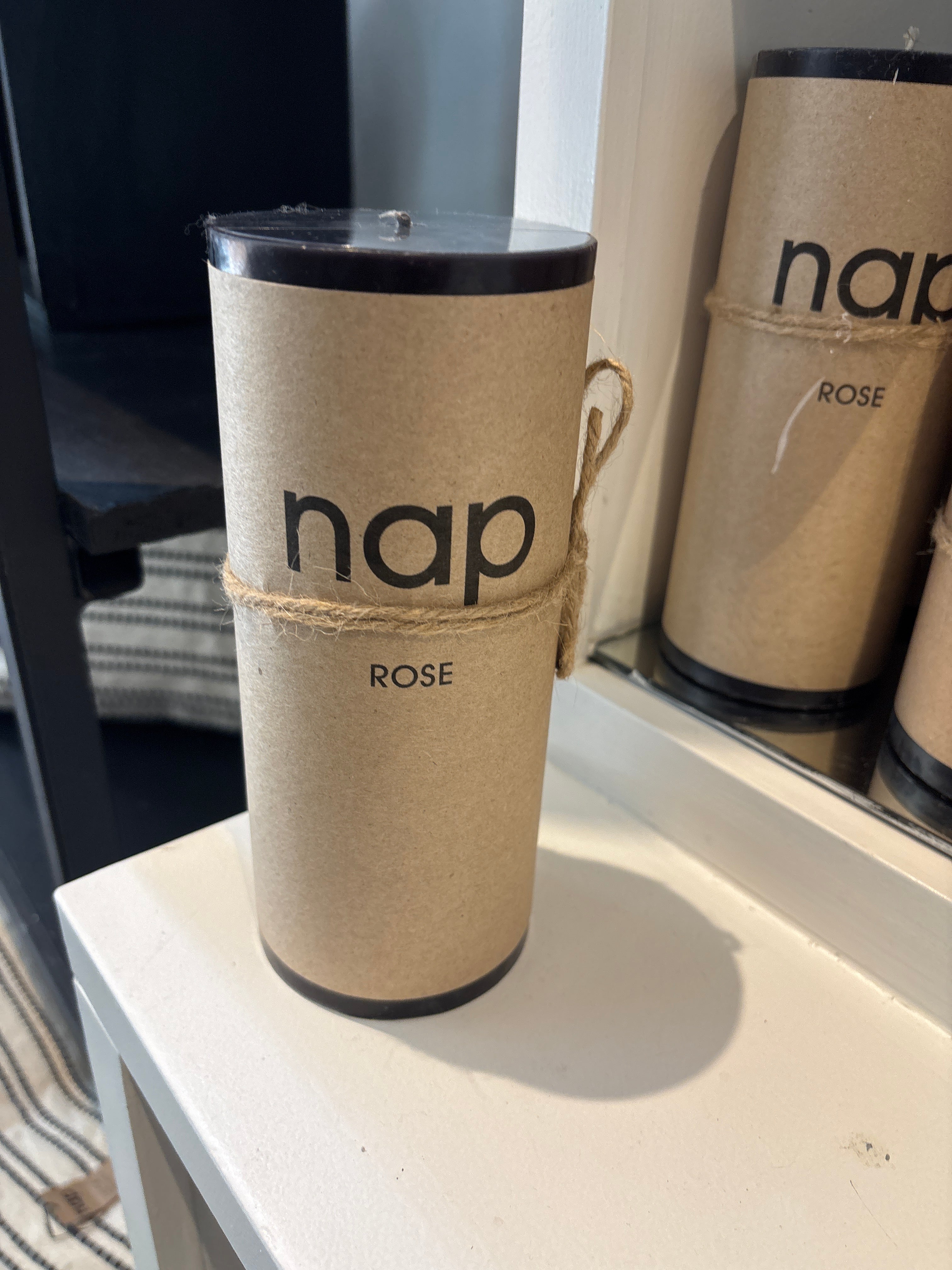 NAP BLACK ROSE SCENTED PILLAR CANDLES