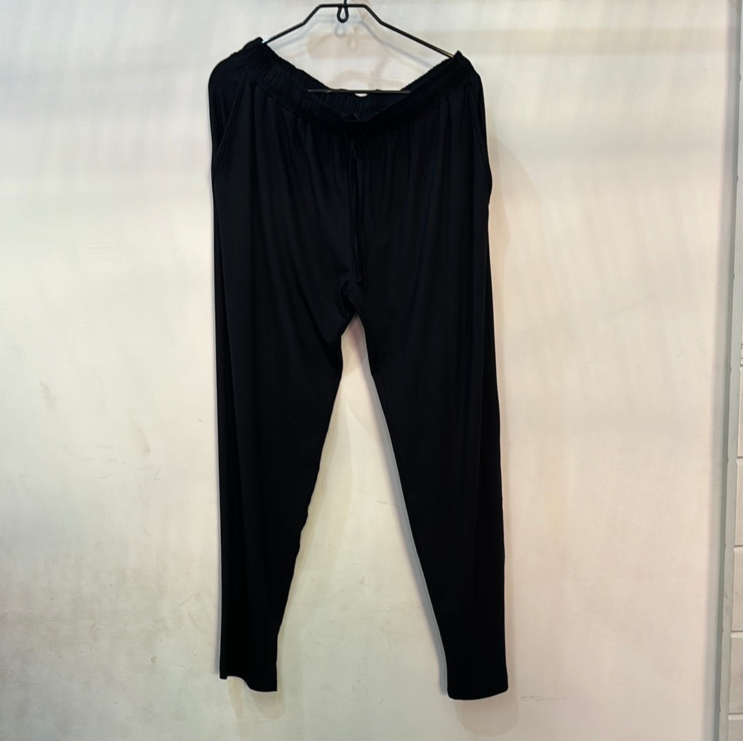 GIA CIGARETTE STRAIGHT LEG PANT BLACK AND STONE