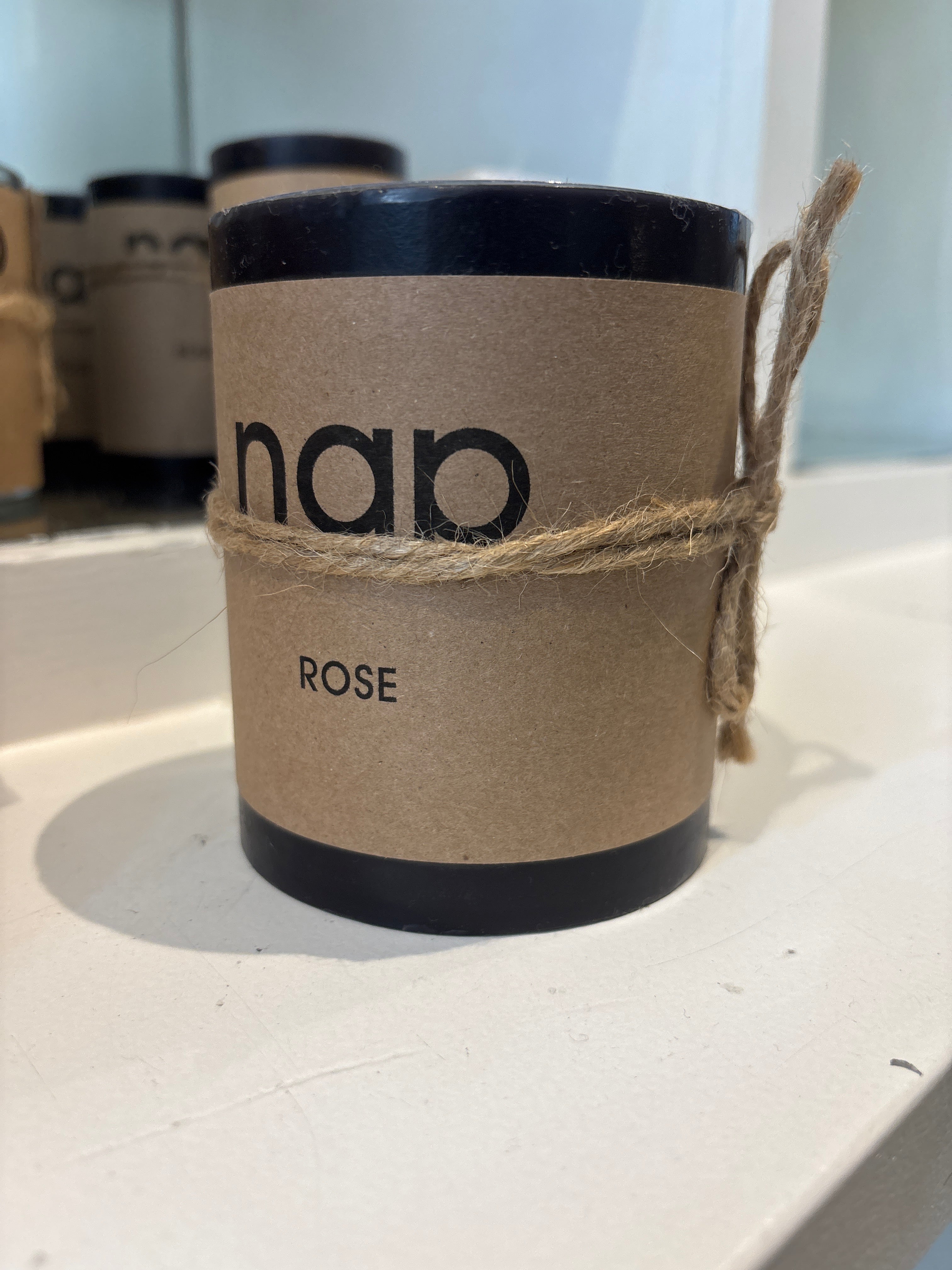 NAP BLACK ROSE SCENTED PILLAR CANDLES