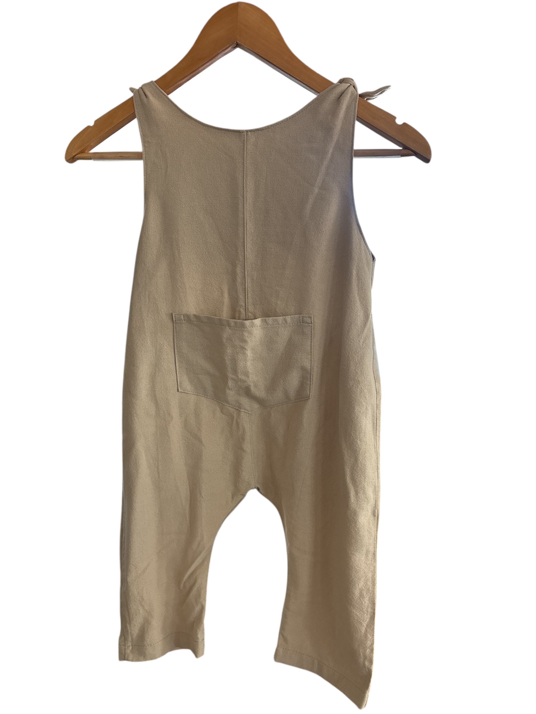 NAP BABY MUSLIN ROMPER STONE & LINEN