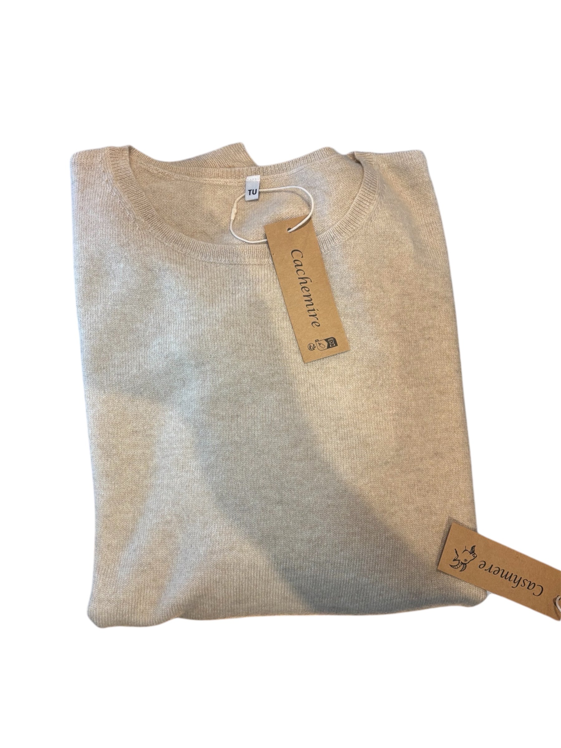 100% CASHMERE ROUND NECK JERSEY