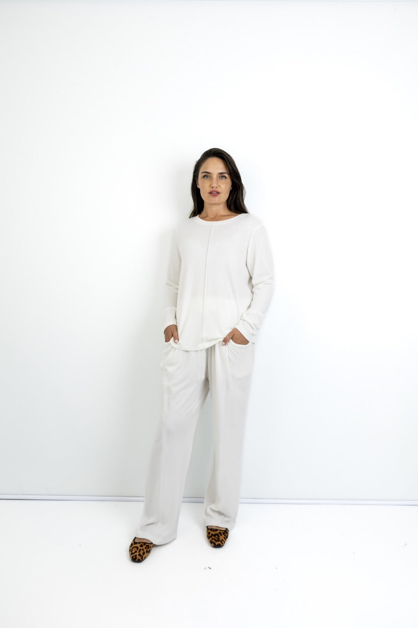 CLASSIC WARM HANDLE WIDE LEG PANTS