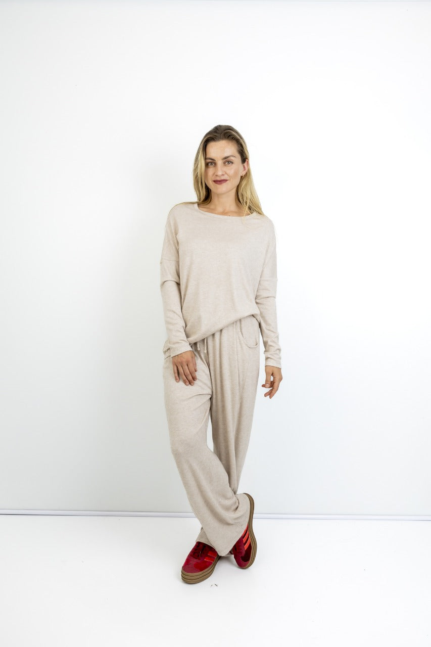 CLASSIC WARM HANDLE WIDE LEG PANTS