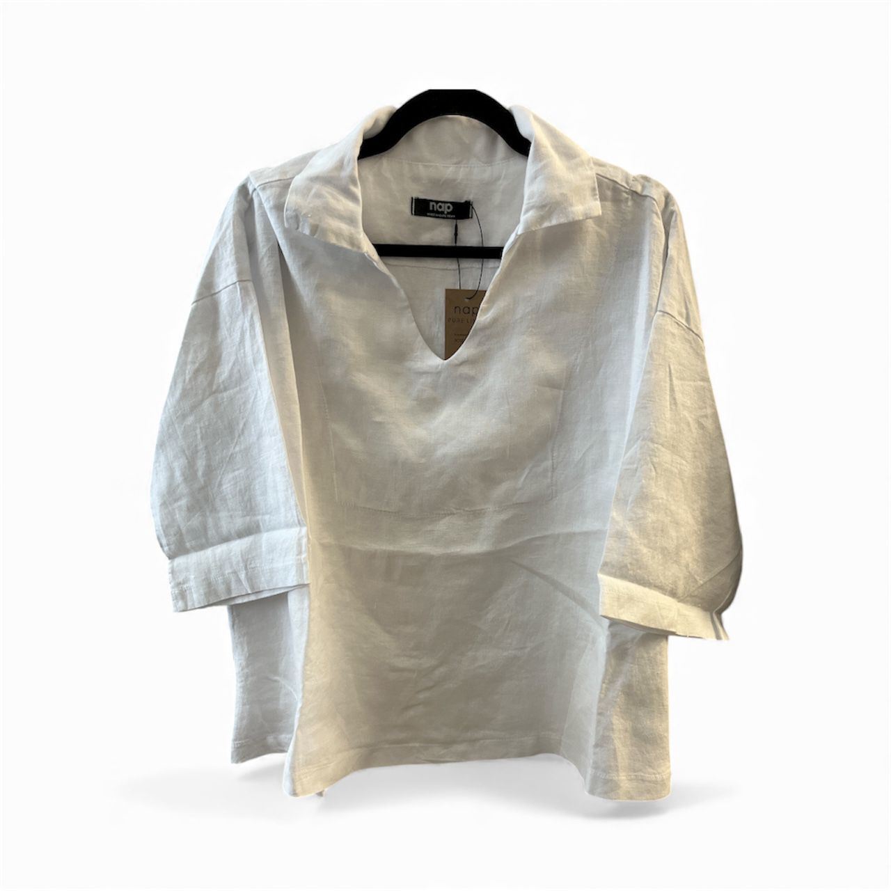 NEW LINEN SHORT SLEEVE KAFTAN TOP