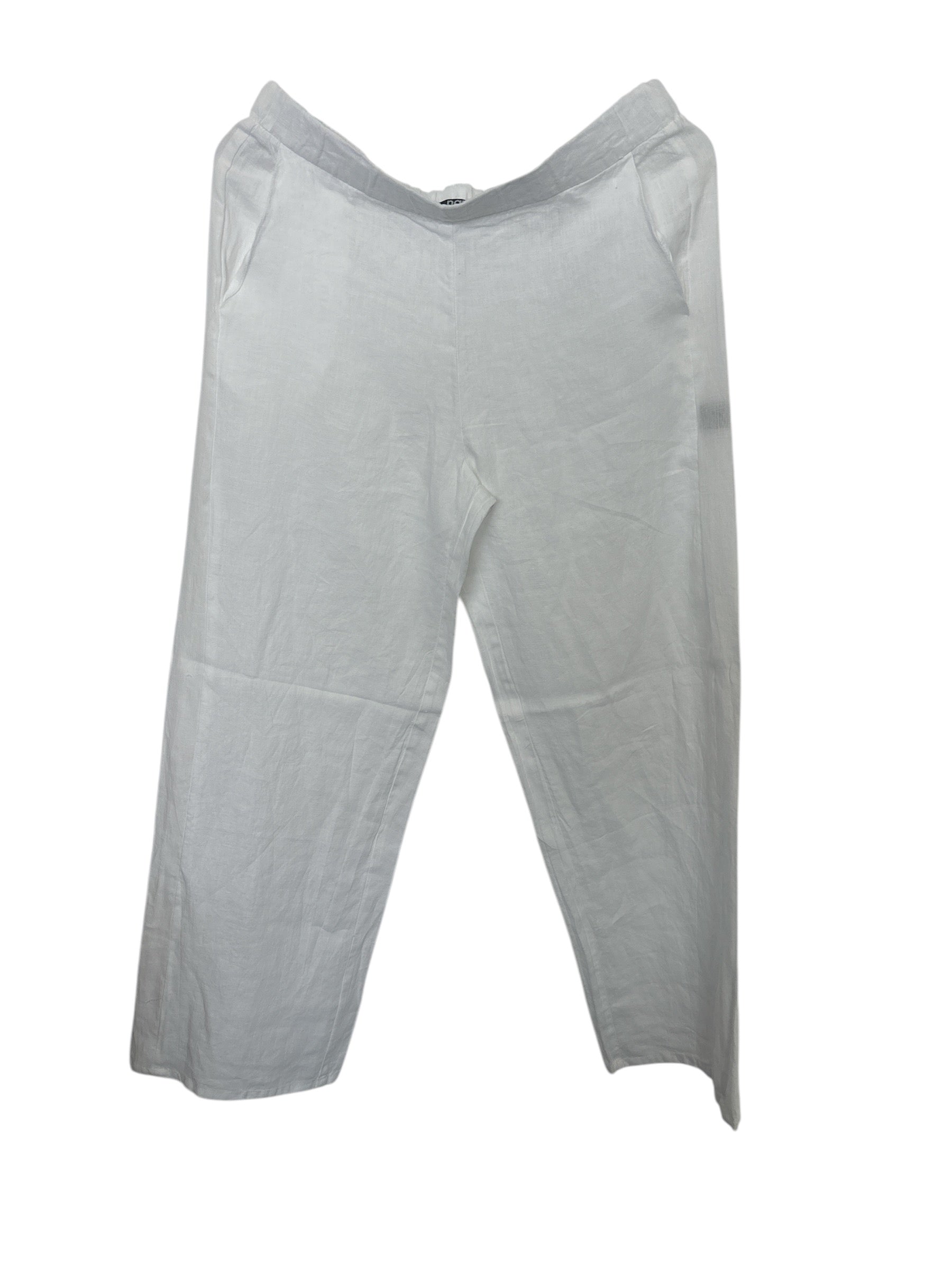 NEW WIDE LINEN PANT BLACK AND WHITE