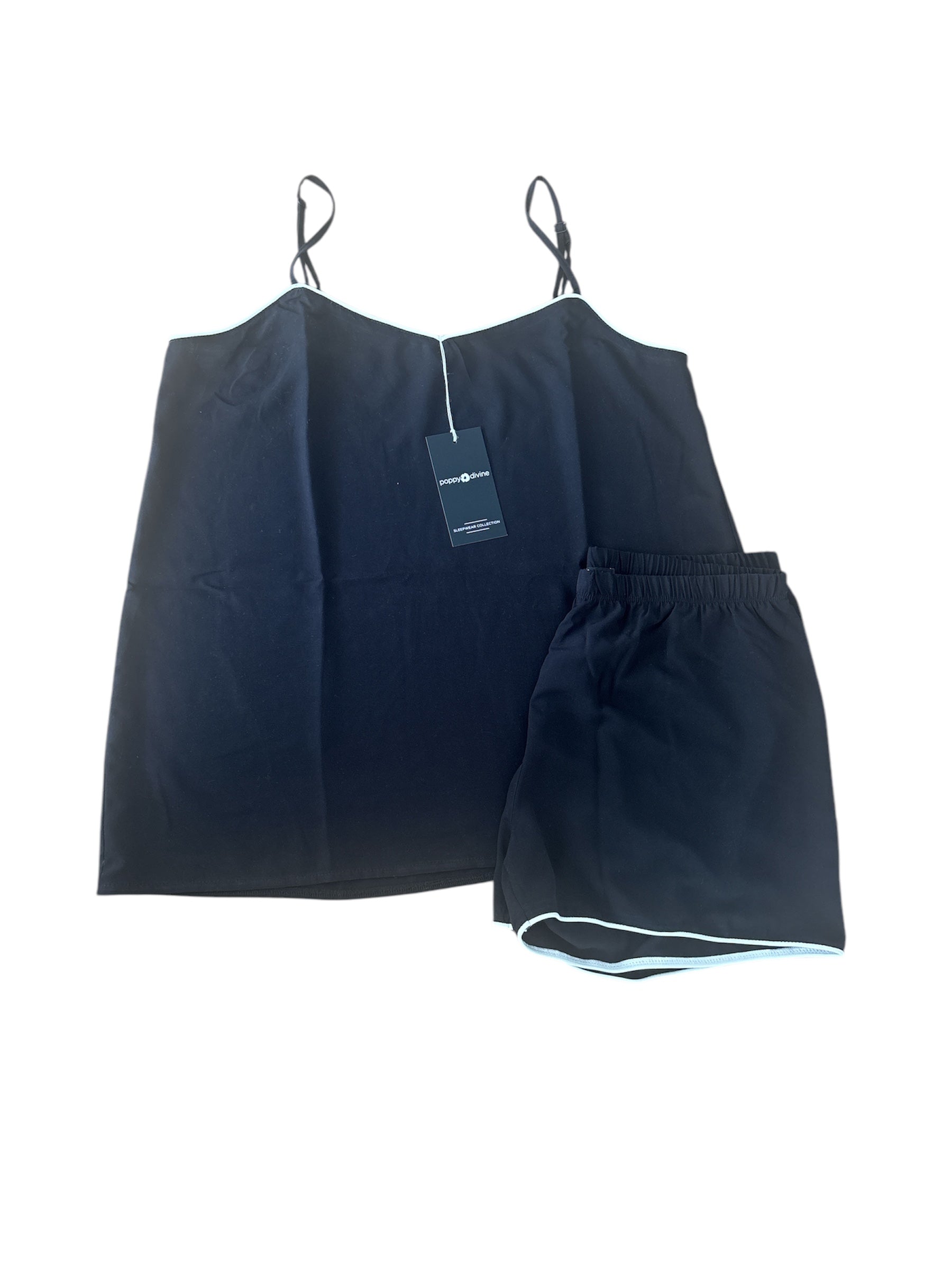 POPPY DIVINE PJ SET- RAYON STRAPPY SHORTY SET