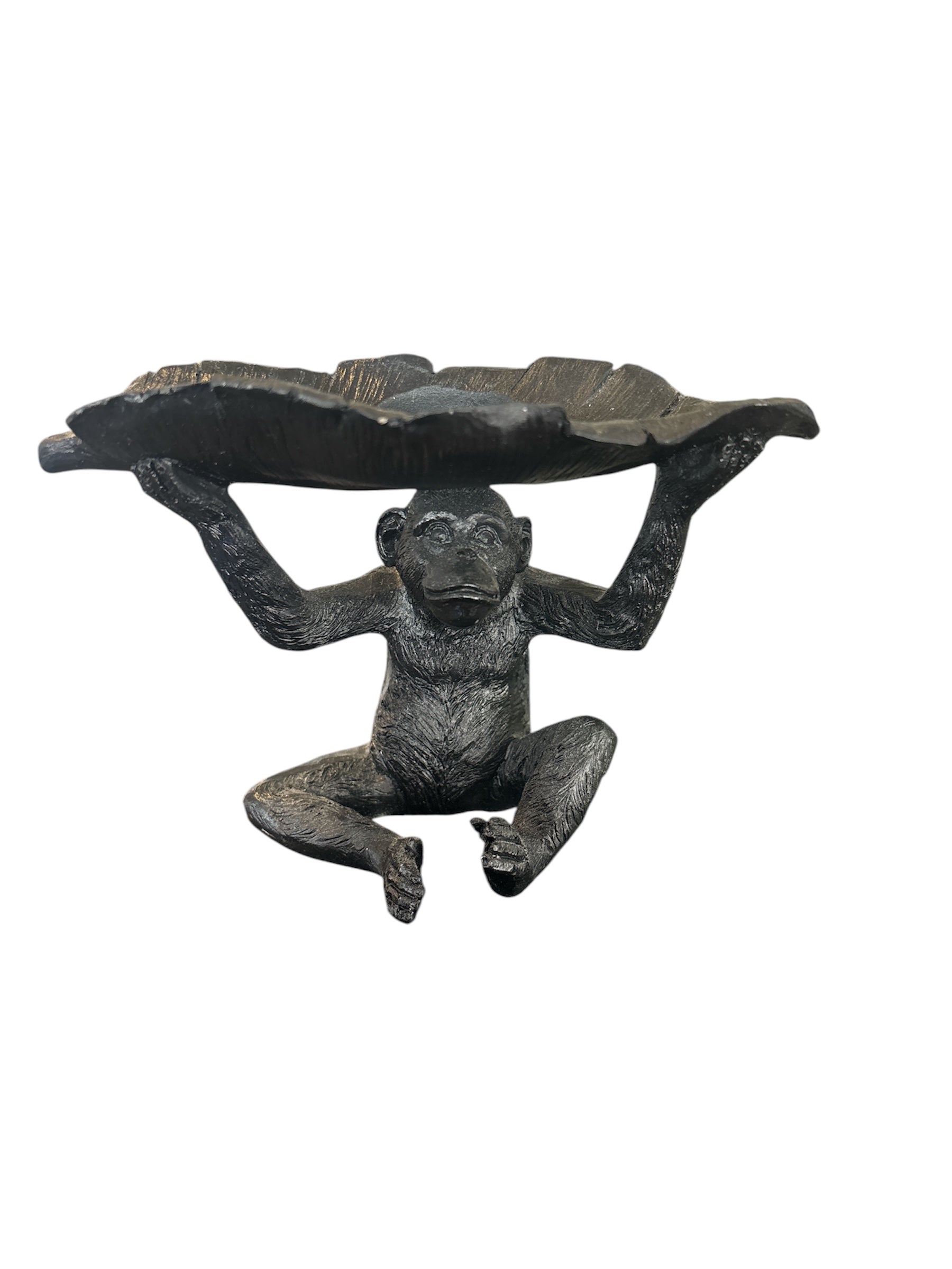 WHITE AND BLACK MONKEY TEA LIGHT HOLDER - SMALL