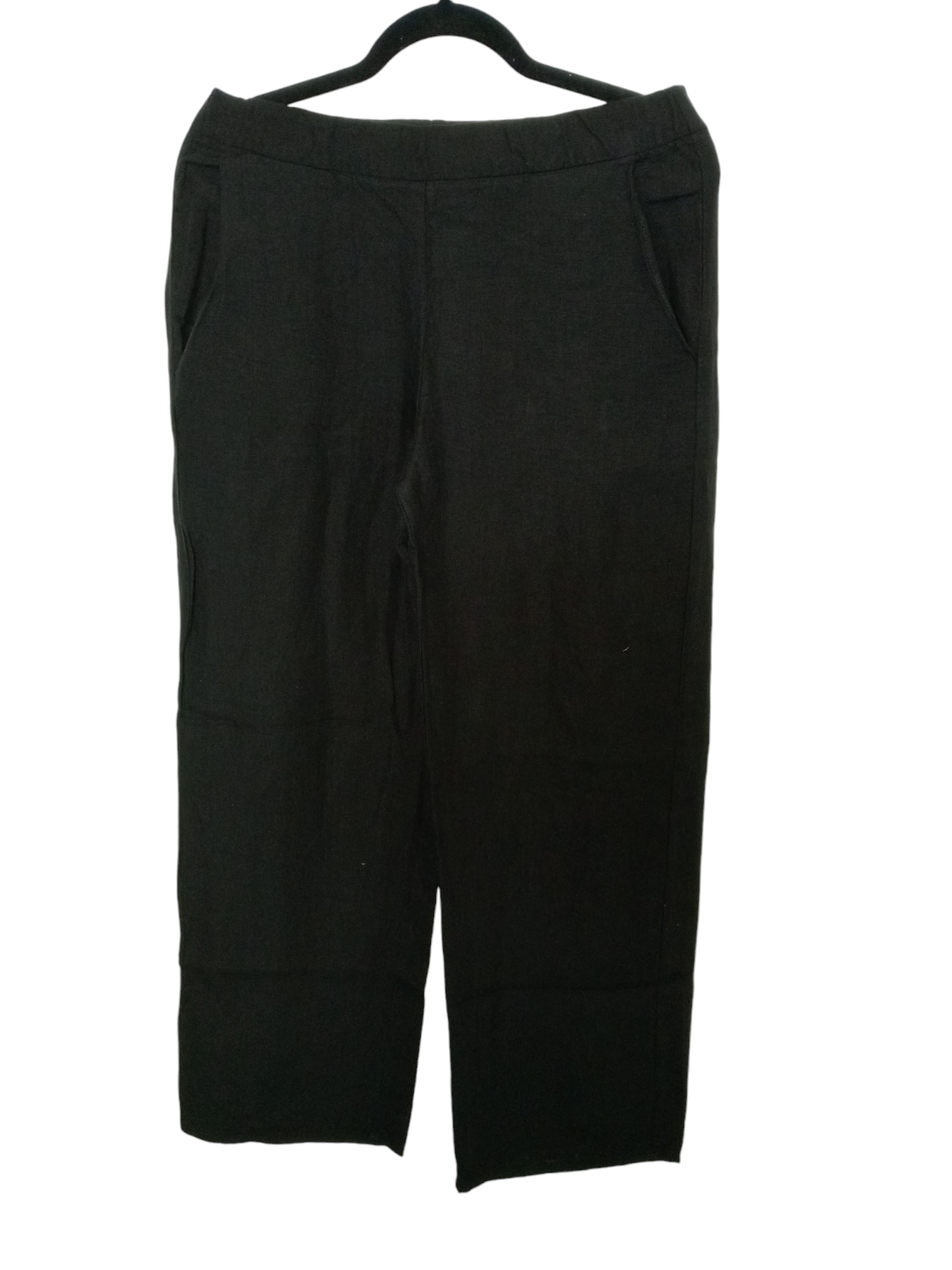 NEW WIDE LINEN PANT BLACK AND WHITE