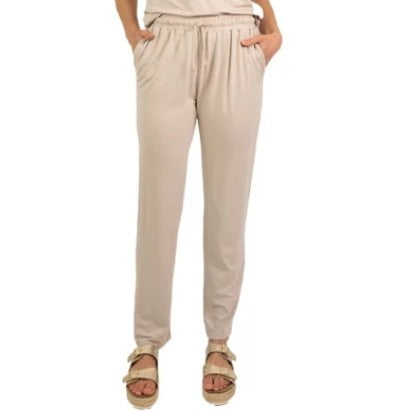 GIA CIGARETTE STRAIGHT LEG PANT BLACK AND STONE