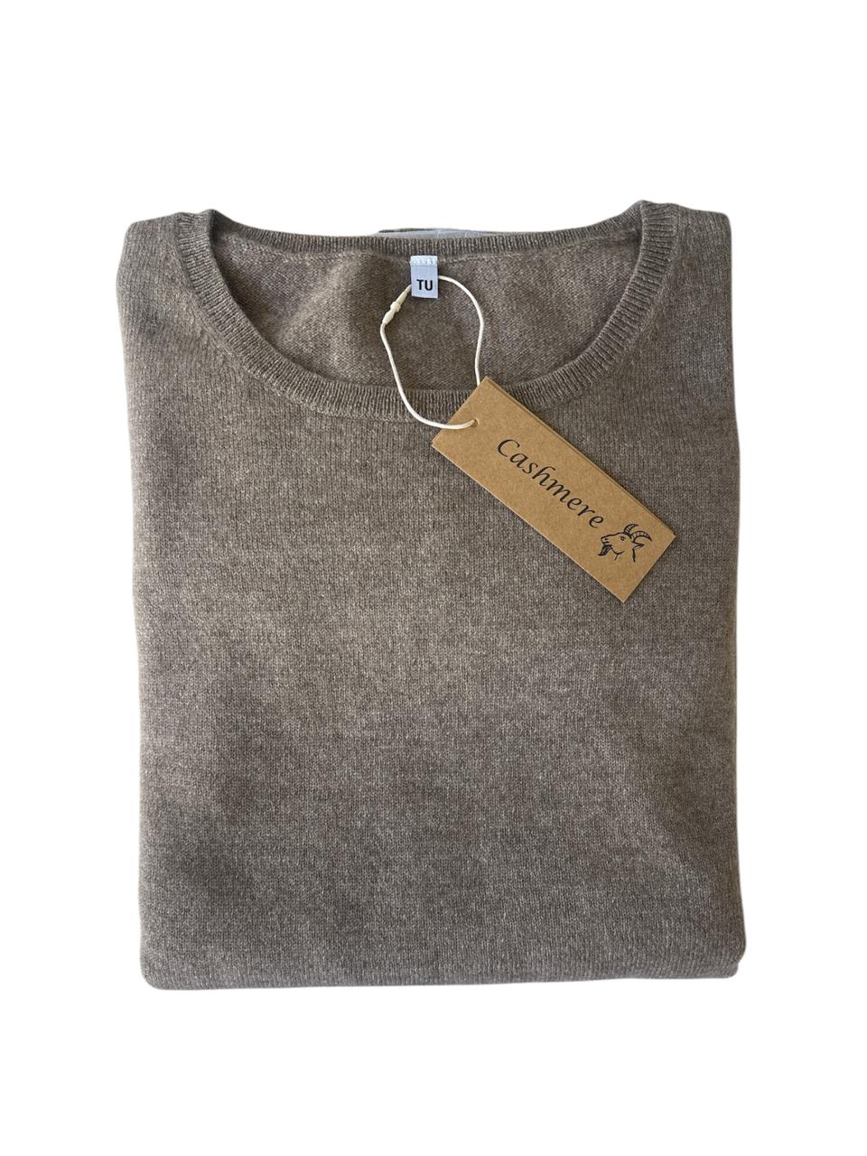 100% CASHMERE ROUND NECK JERSEY