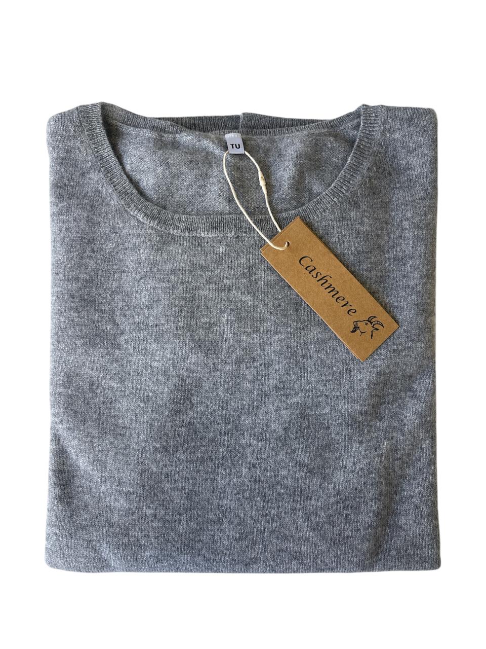 100% CASHMERE ROUND NECK JERSEY