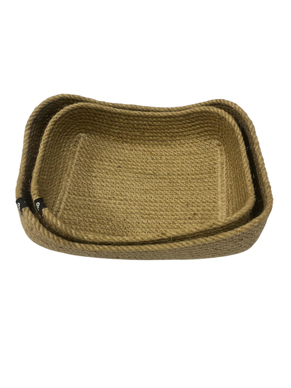 RECTANGULAR BASKET HAND MADE - ASSORTED