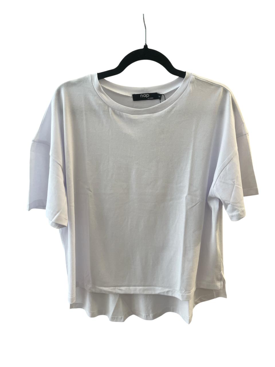 BASIC CREW NECK TEE WITH SIDE SLITS