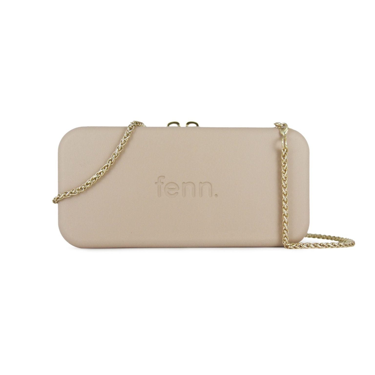 FENN SAND WALLET WITH GOLD CHAIN