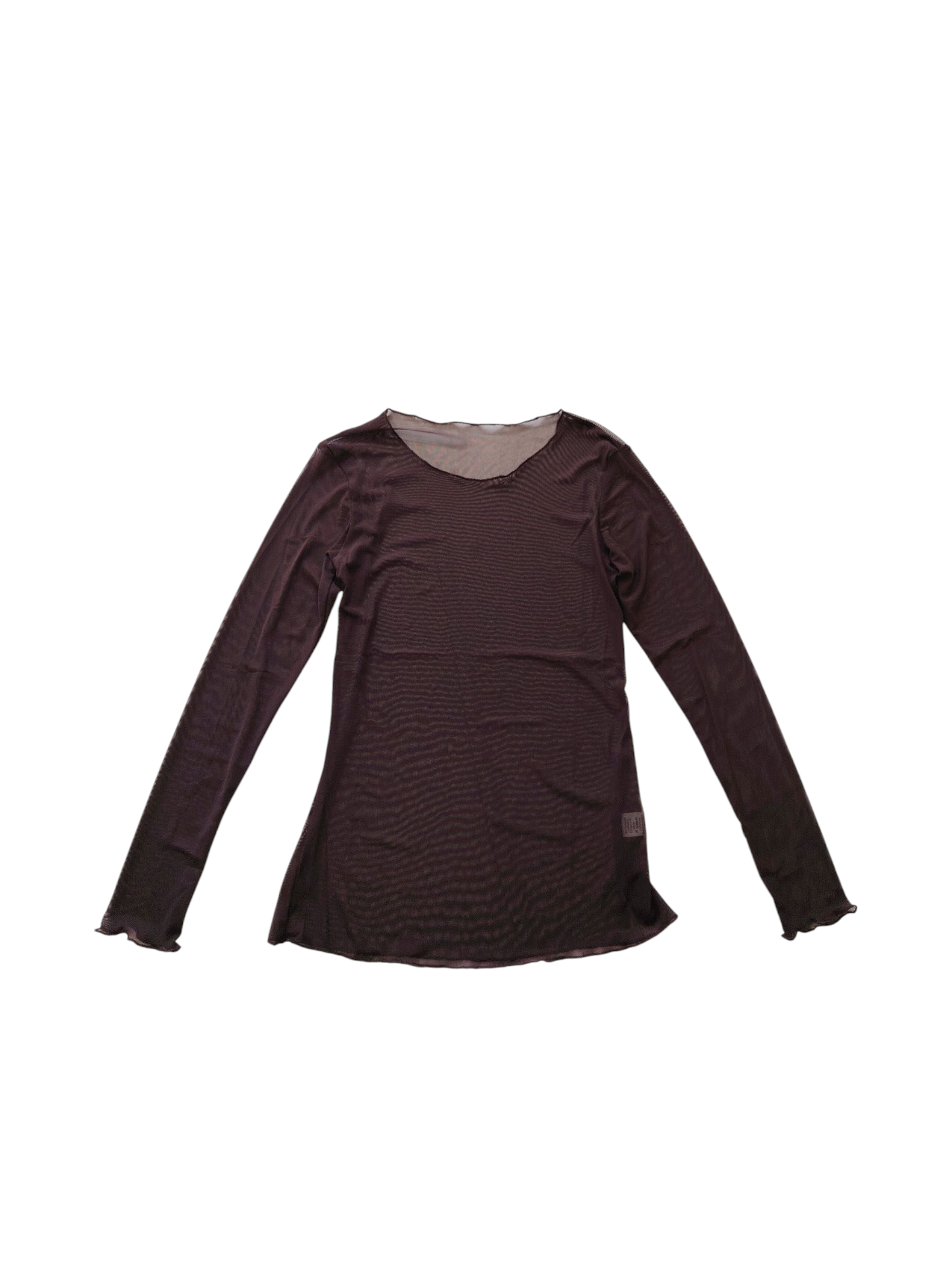 MESH RAW EDGE TEE long sleeve