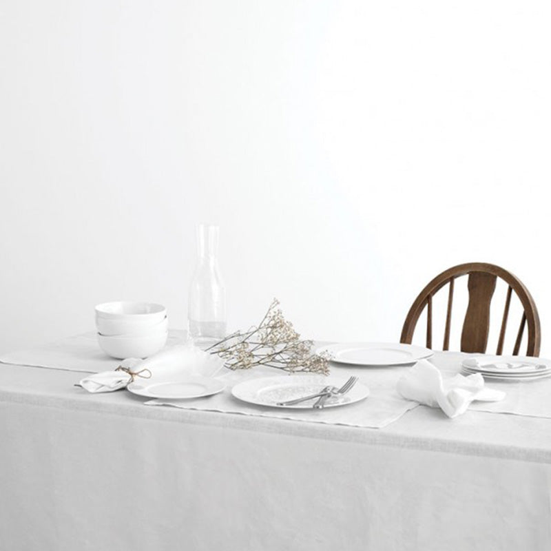 TABLE LINEN WHITE-STONE-CHARCOAL