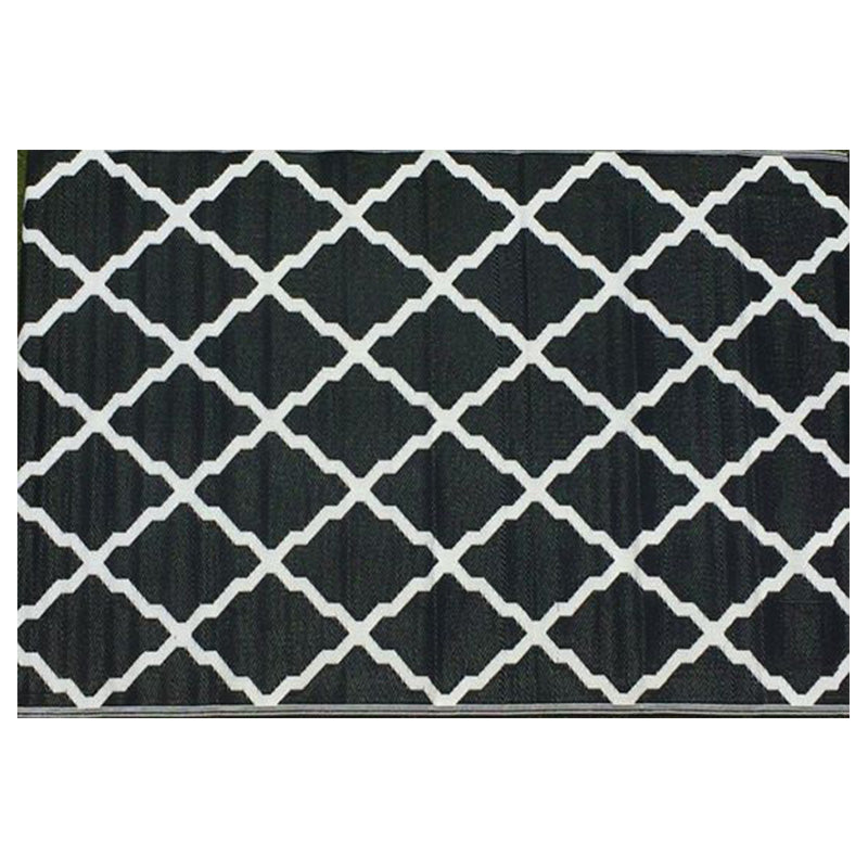 TANGIER BLACK UPCYCLED WOVEN MAT