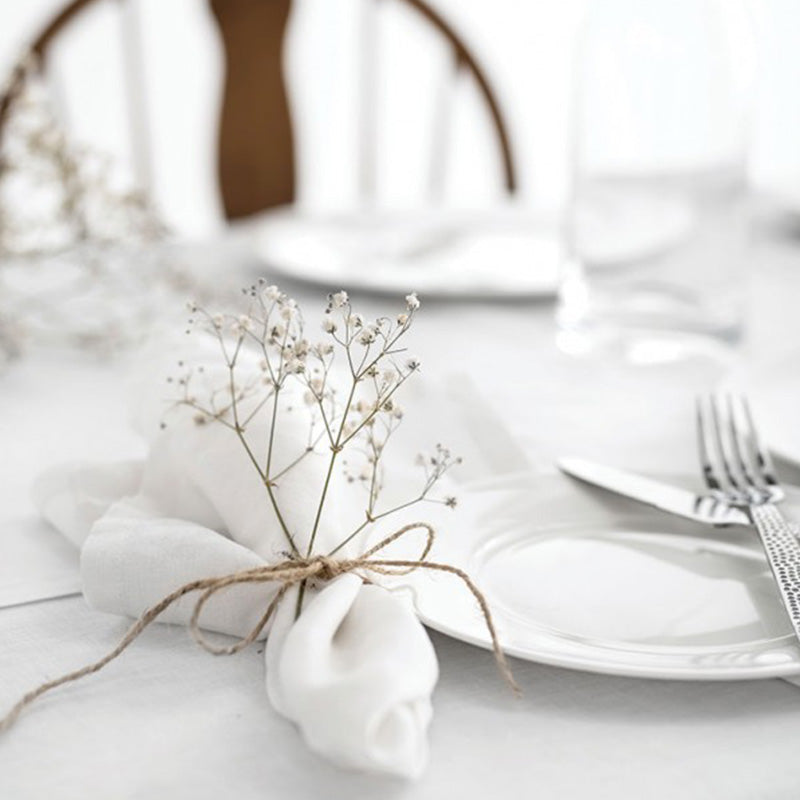 TABLE LINEN WHITE-STONE-CHARCOAL