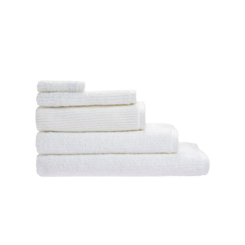WHITE reed RIBBED TOWEL