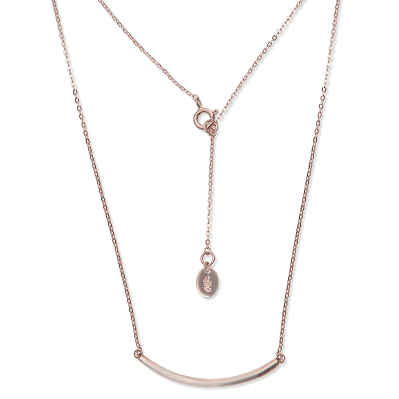 CONVEX BAR PENDANT NECKLACE