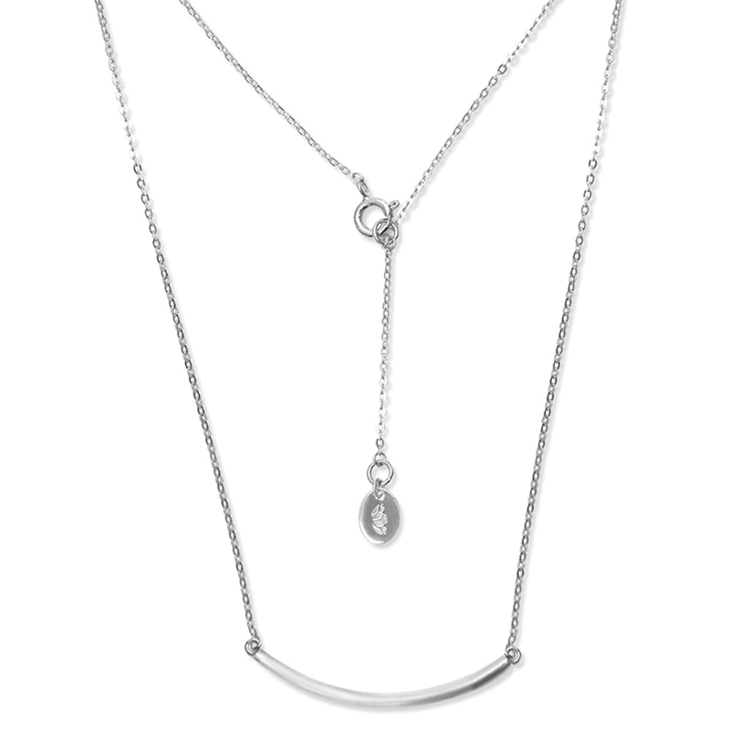 CONVEX BAR PENDANT NECKLACE