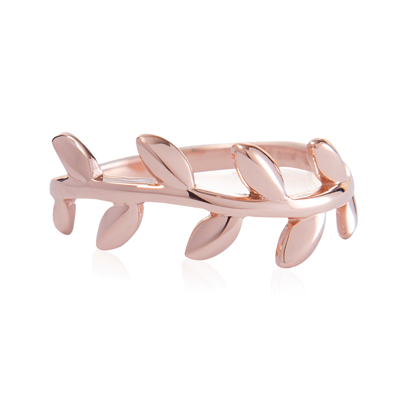LONG FERN LEAF RING