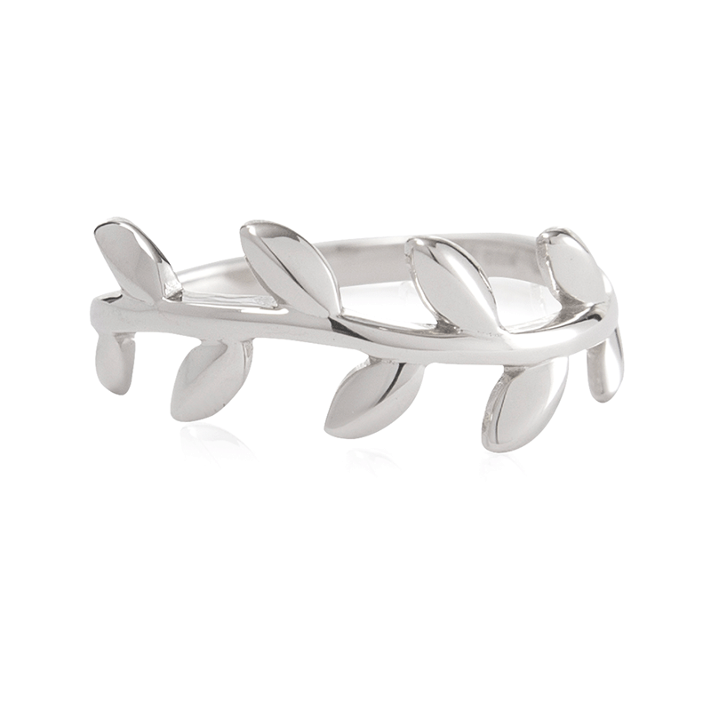 LONG FERN LEAF RING