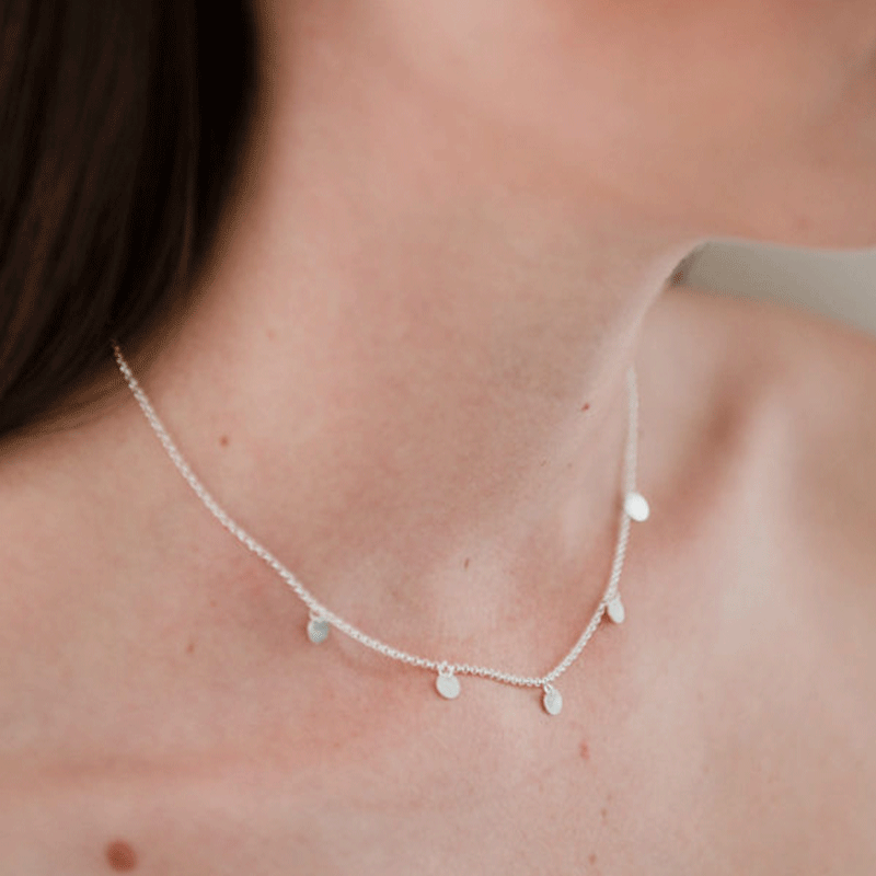 Sterling Silver Multi Disc Necklace | Silver Choker | Bohemian Betty –  Bohemian Betty Jewellery