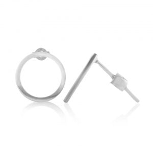 HOLLOW CIRCLE STUD EARRINGS