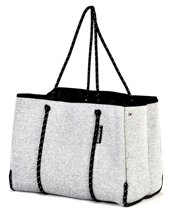 LIGHT GREY LAUPRENE TOTE BAG