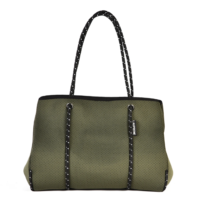 KHAKI LAUPRENE TOTE BAG