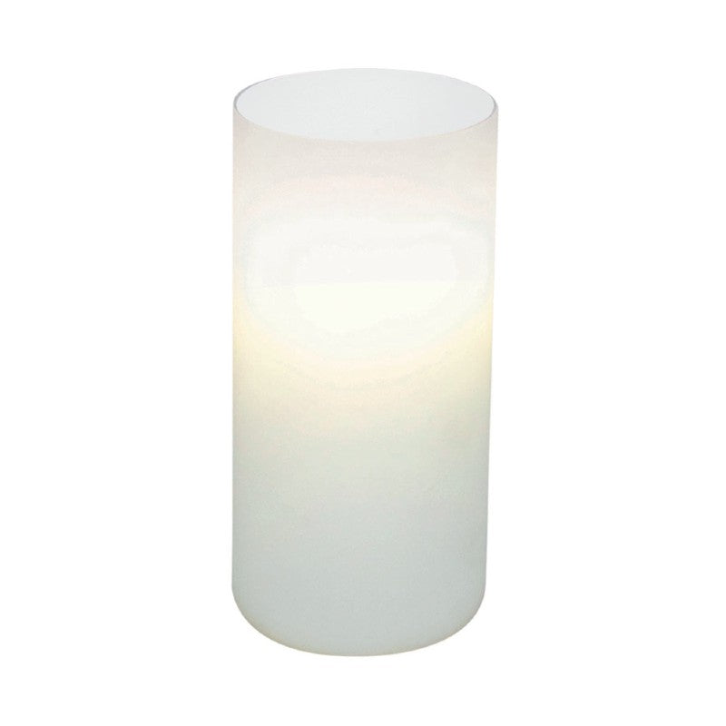 GEOMETRIC CYLINDER OPAL GLASS TABLE LAMP
