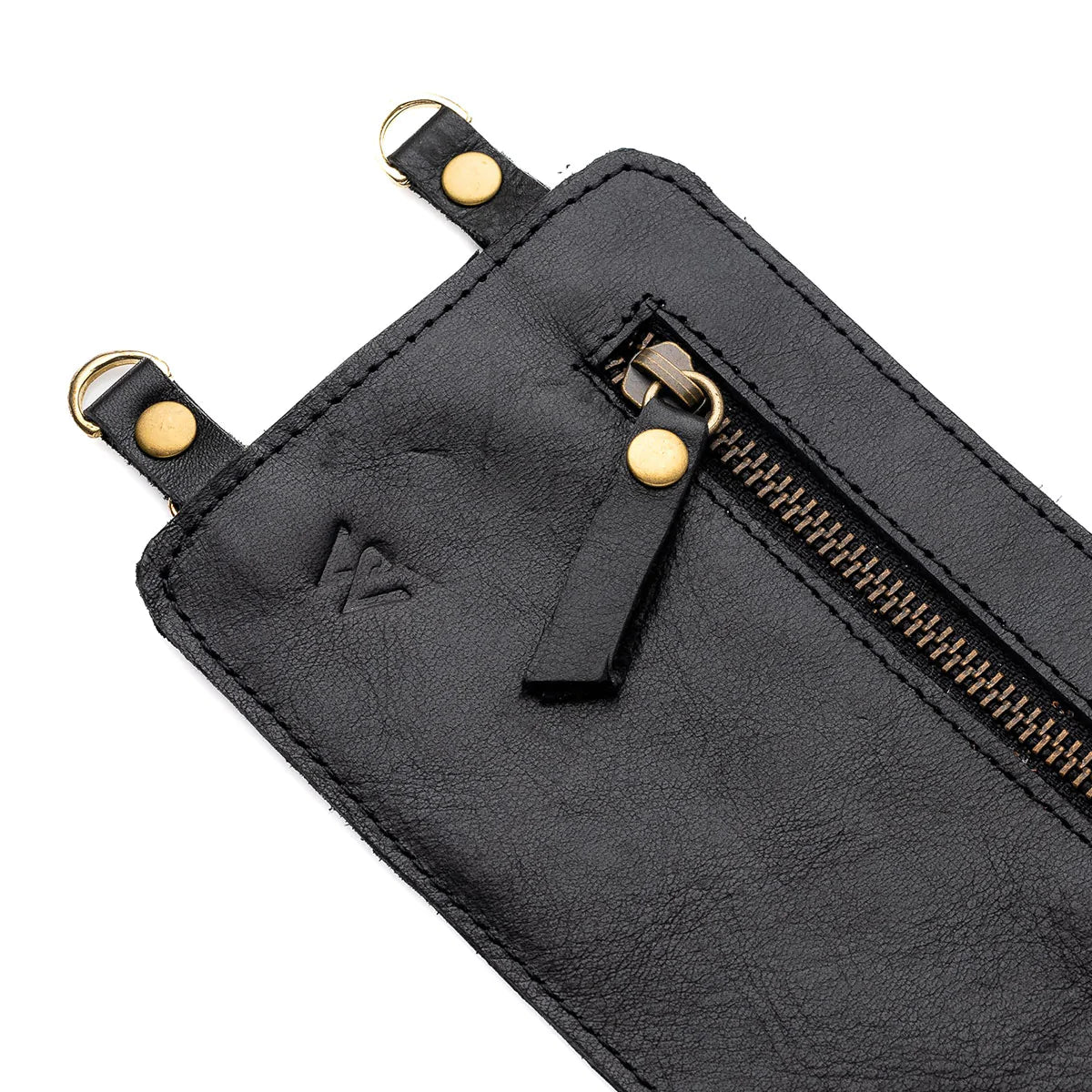 LEATHER POUCH & STRAP BLACK