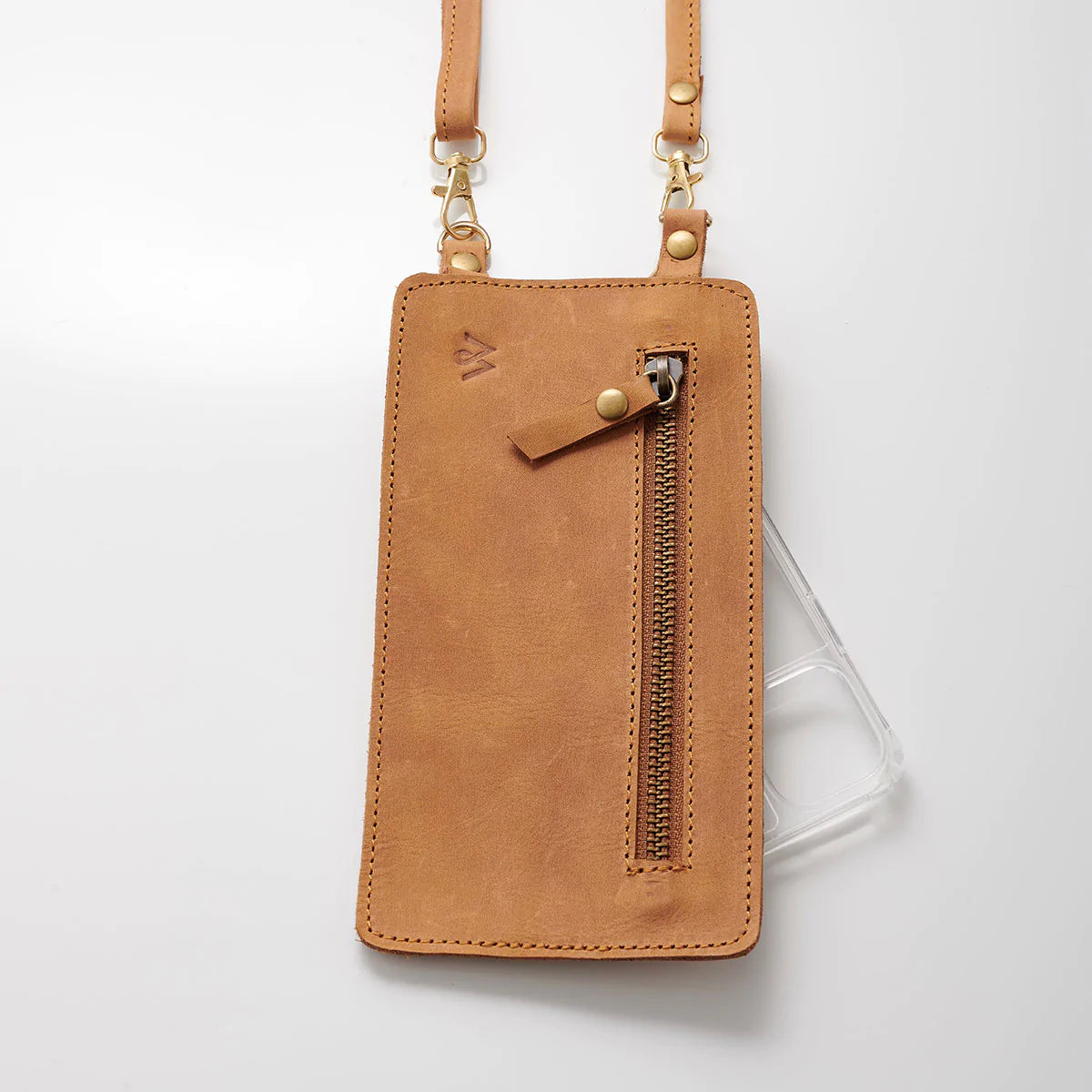 LEATHER POUCH & STRAP TAN