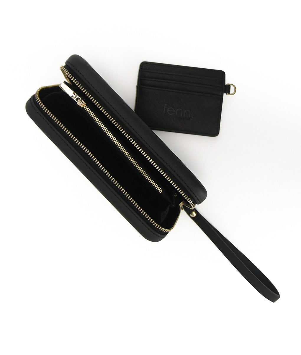 FENN BLACK WALLET WITH WRISLET